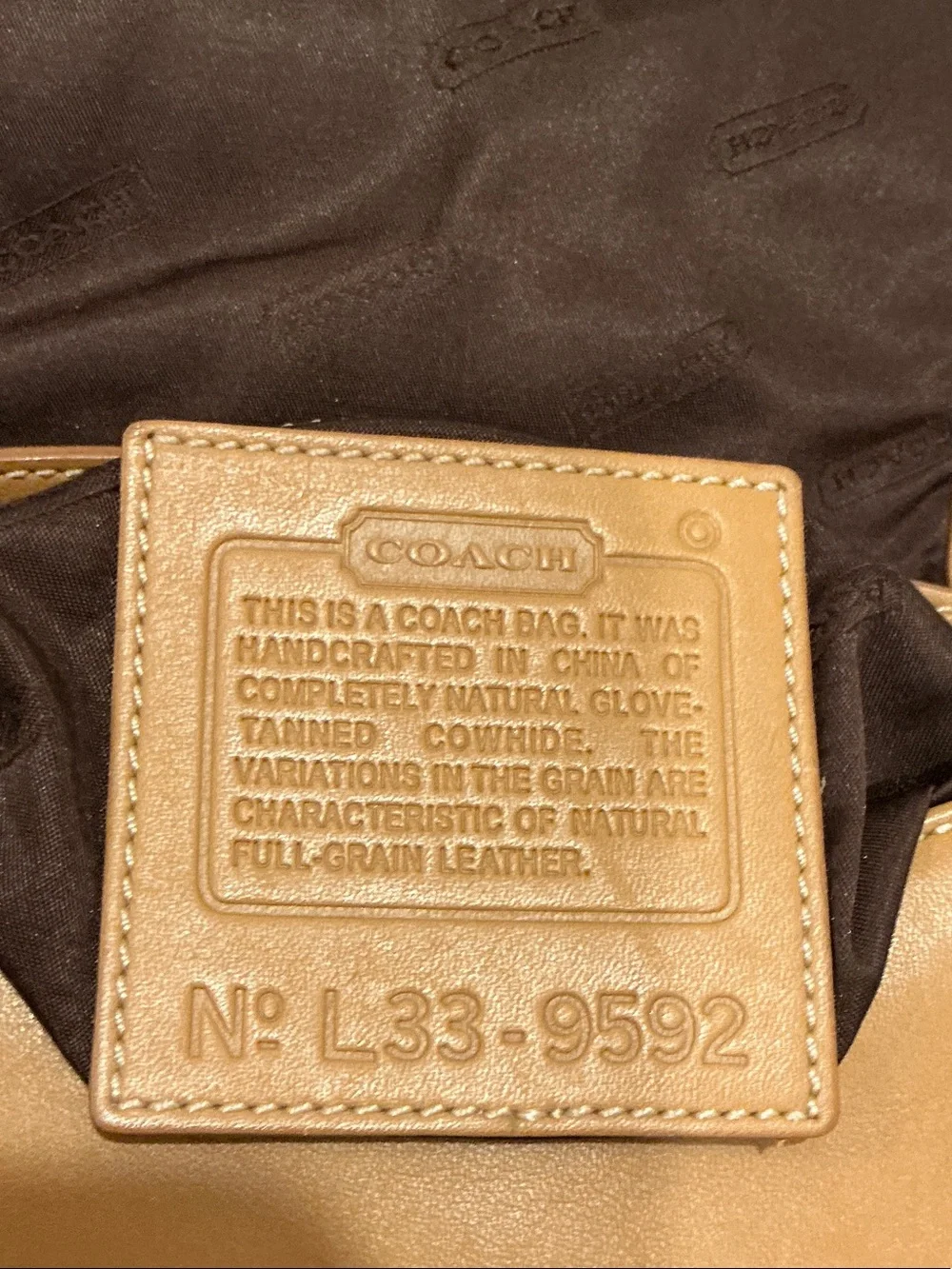 Vintage Coach Legacy 9592 Tan Leather Slim Flap Crossbody Bag